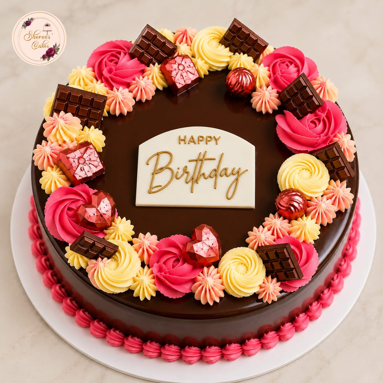 Chocolate Floral Medley Cake